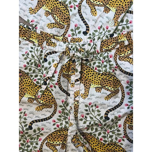 Print Fresh Pajama Set Small Shirt & Shorts Blush Bagheera Lounge SNew - Picture 5 of 6